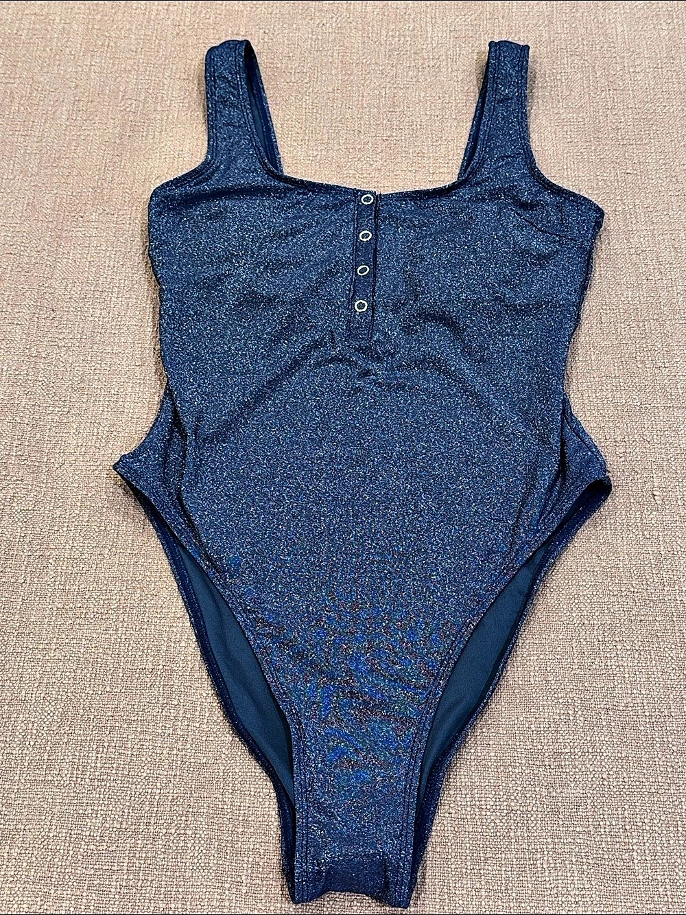 NWT Cupshe One Piece Blue Swimsuit Size Medium